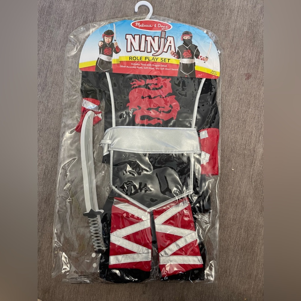 NWT Ninja Costume Size 3-6